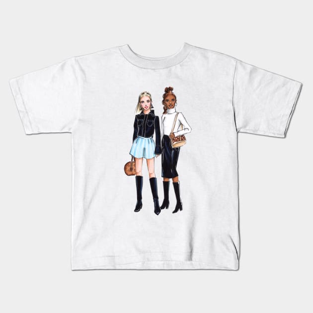 Bestie Kids T-Shirt by Ji Illustrator